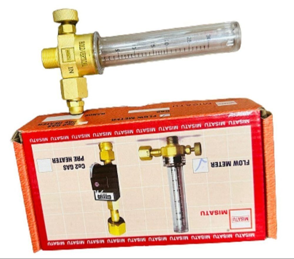 MISATU Argon Co2 Flow Meter For Gas Welding Brass Body Unbreakable Tube Glass In Mumbai